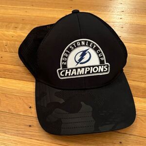Tampa Bay Lightning 2021 Stanley Cup Champions Black cap hat